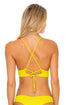 Luli Fama Orillas Del Mar Ribbed Banded X-Back Bikini Top